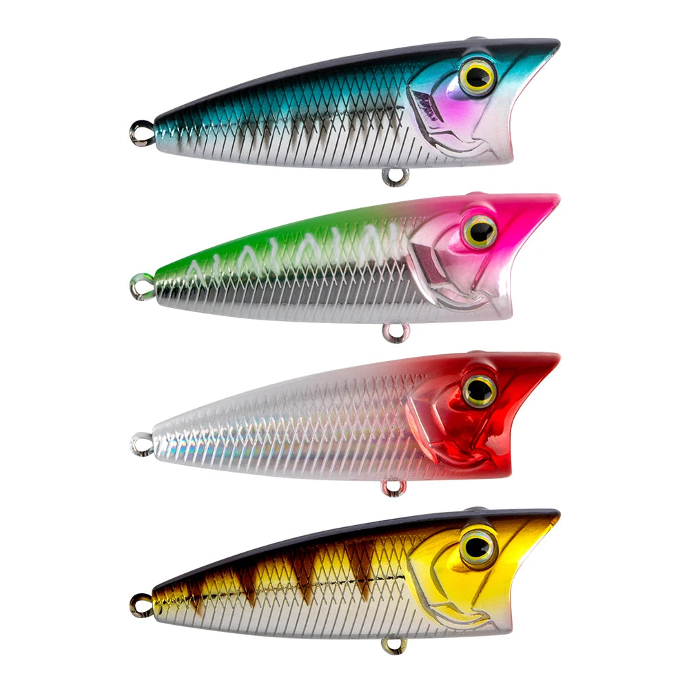 HONOREA OEM 60mm 7g ABS Crankbait Fishing Lure Popper Lure for Trout Seabass in Saltwater for River Lake Stream Fishing