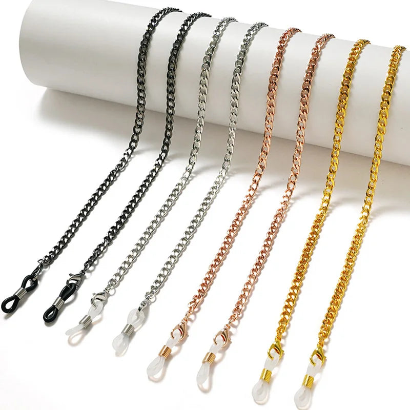 Wholesale Classic Metal Glasses Chain Gold Personality Sunglasses Accessories Anti Lost Adjustable Glasses Straps