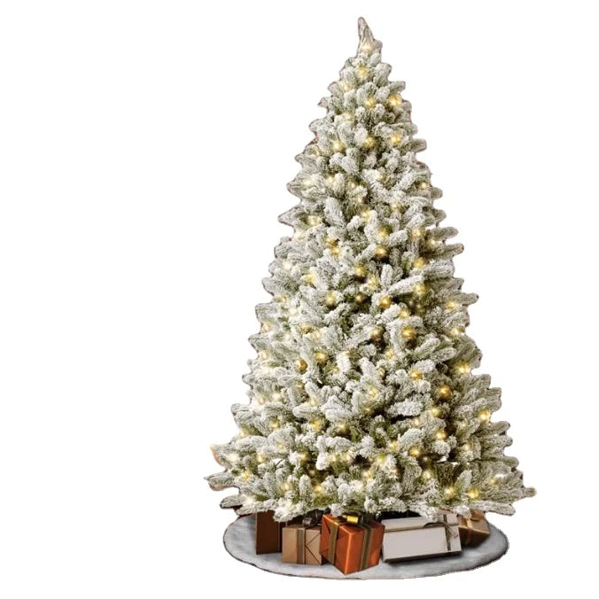 Customizable Size 6FT/7FT Snow Flocked Artificial PVC Christmas Tree Standing Arbol De Navidad Xmas Party Decorations 180 cm