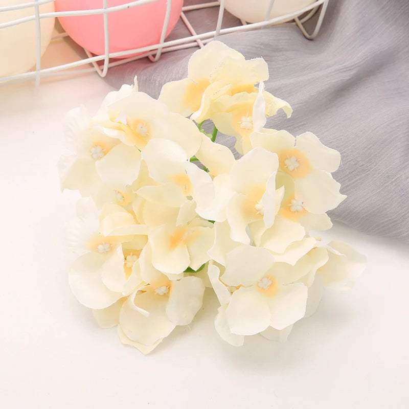 Duofu Artificial Bouquets Wholesale Hydrangea Head Party Wedding Backdrop Arrangement Flowers