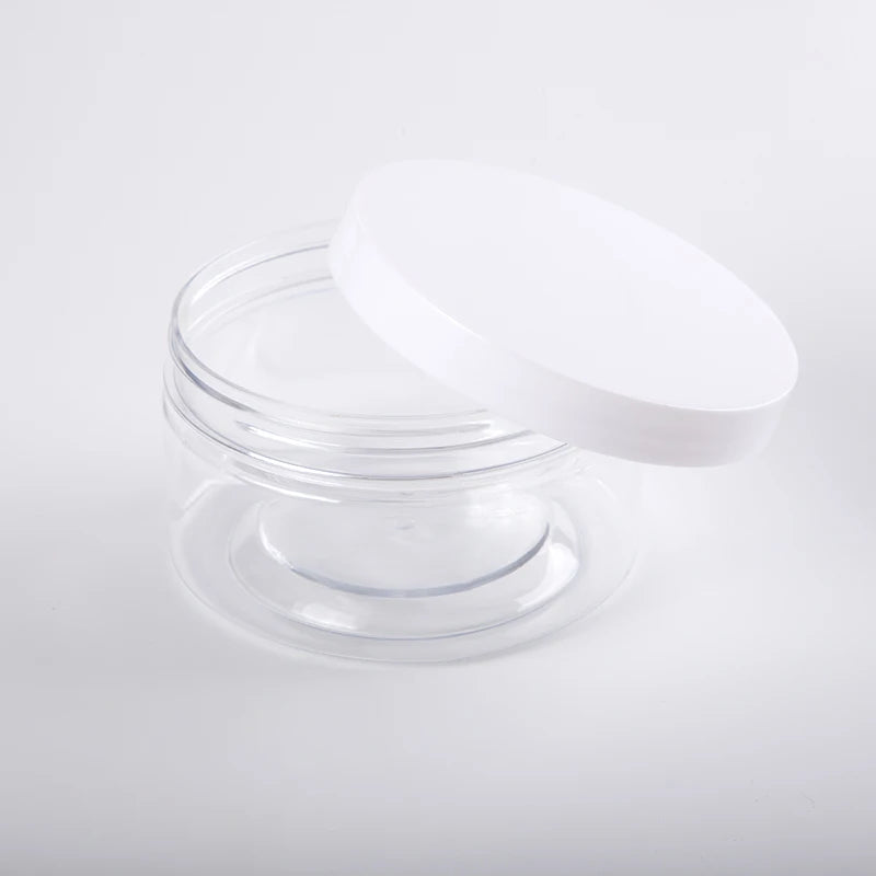 Luxury 8oz Custom Plastic Face Cream Jars Gold Black White Pink With Aluminum Lid for Body Scrub PET Base Material Cosmetic U