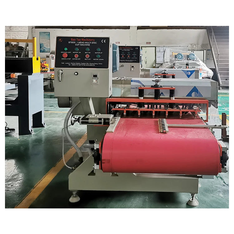 BT800 Multi Blade Granite Marble Mosaic Stone Tiles Cutting Machine SPINDLE TRIMMING HIGH SAFETY MOTOR 32KW POWER