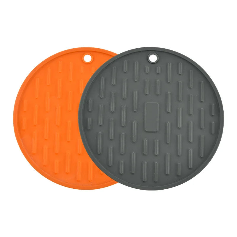 Round Silicone Drink Coasters Soft Non-Slip Cup Pad Mat for Tabletop Fits Any Size Drinking Glasses