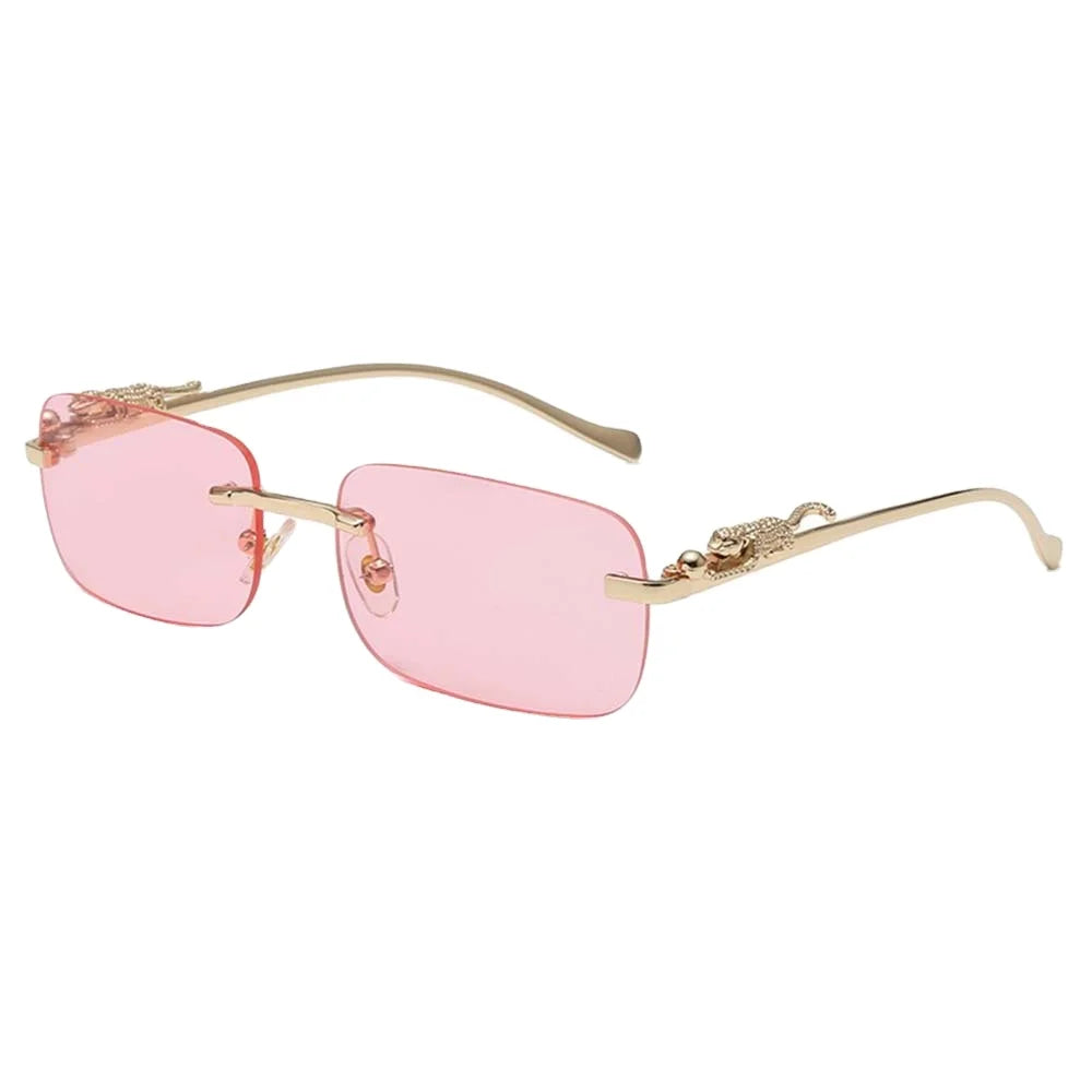 2024 New Arrival Square Rimless Designer Fashion Women Frameless Ladies Sunglasses