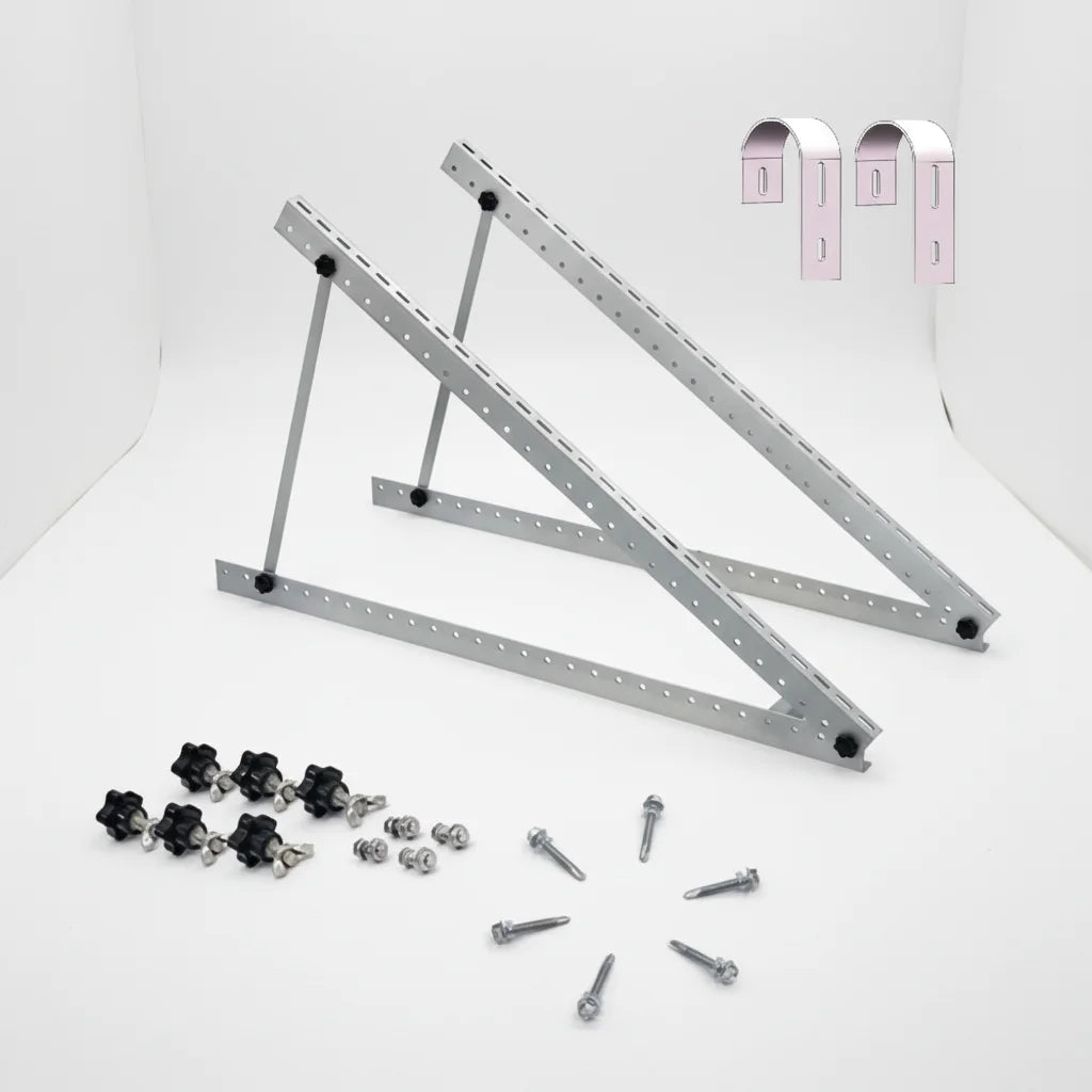 In Stock Pv Panel Mounting Solution Balcony Square or Round Railing Solar Panel Holder Hook Set Solar Power Plan