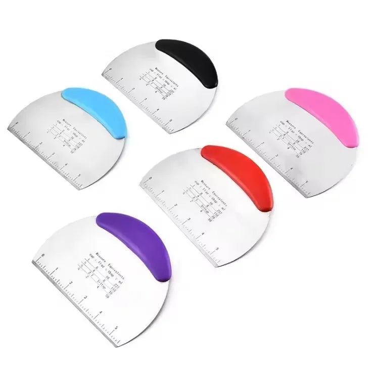 Kitchen Stainless Steel Dough Baking Cutter Cake Pastry Bread Pizza Scraper Dishwasher Safe Heat Resistant Food Grade Oven Sa