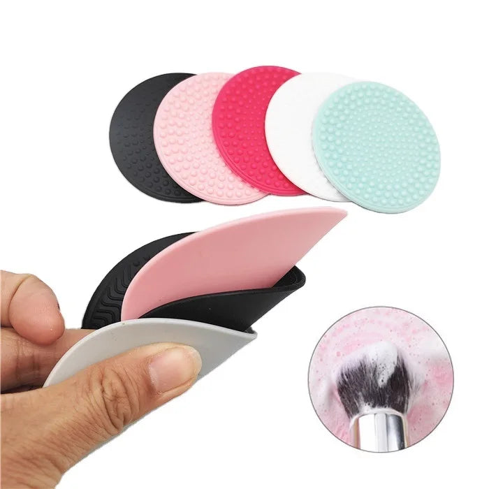 Portable Mini Silicone Robber Scrubber Matt Cleaning Tool for Makeup Paint Brushes