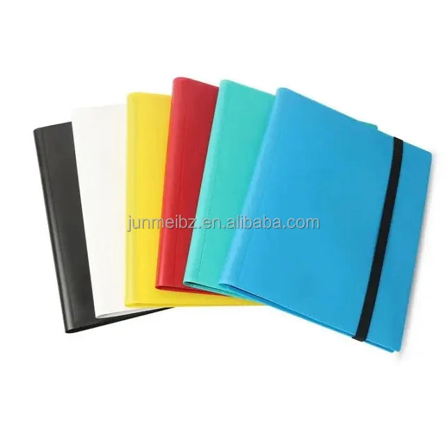 4 9 12 Pockets Album Multi-Color PP Plastic Trading Card Binder with Elastic Strip