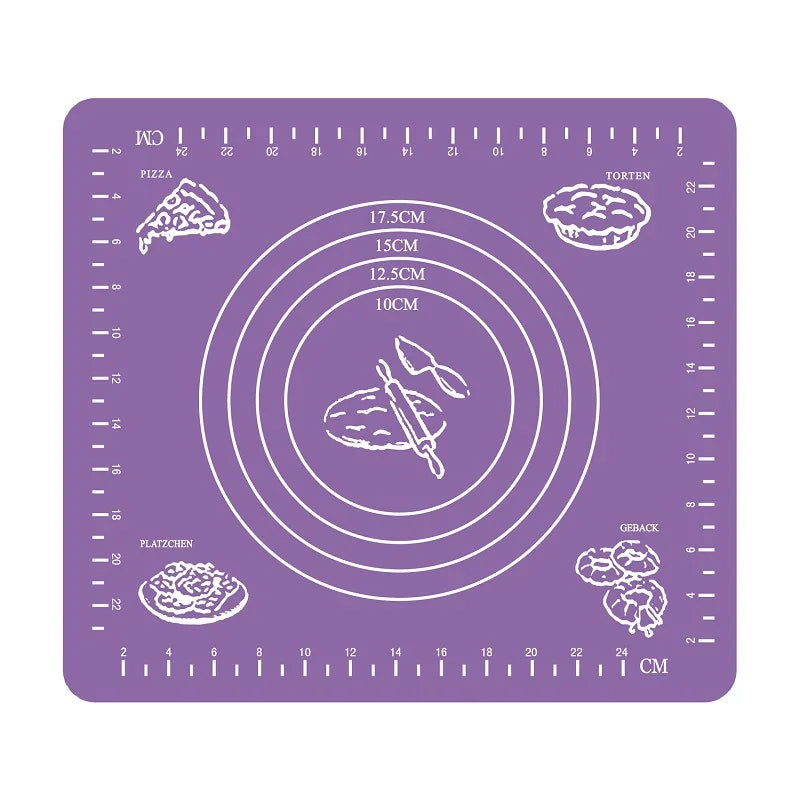 Manufacturers Direct Sale Food Grade Eco-Friendly Silicone Pastry Mat 40x60cm Baking Set for Dough Kneading