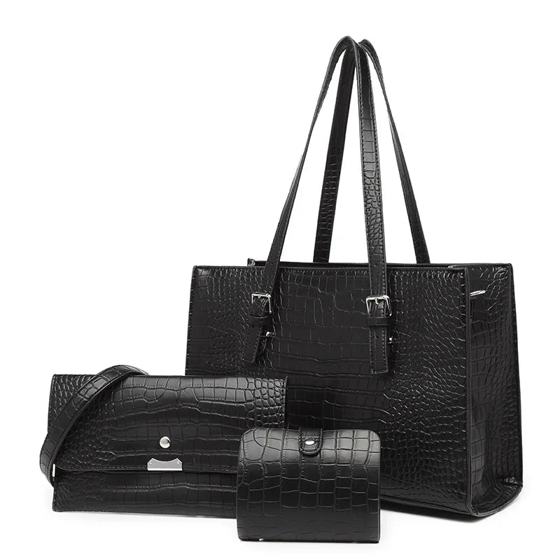 Quality 2025 Fashion Bags Women Handbags Ladies Shoulder Female Tote Bag Luxury Alligator Pattern PU Leather Women Hand Bags 