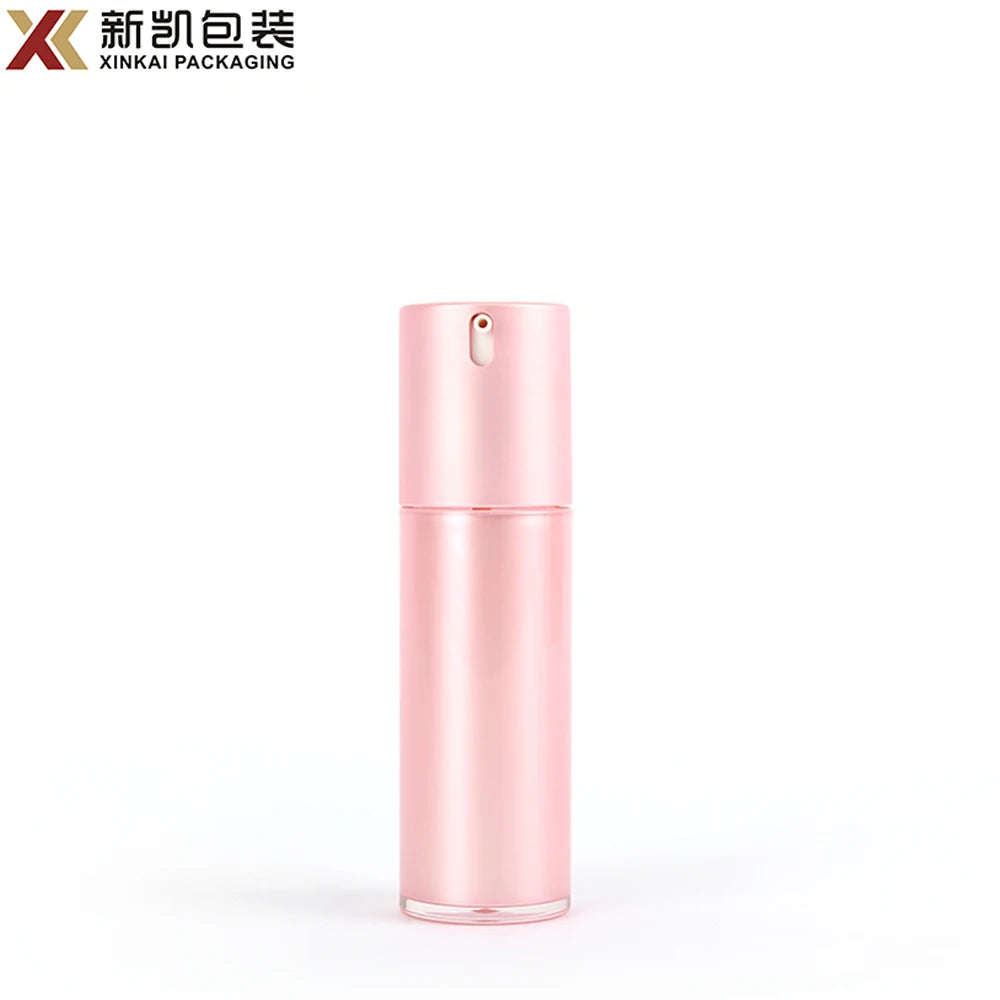 Cosmetic Acrylic Frosted Vacuum Airless Pump Bottle 15ml 30ml 50ml Lotion Pump Sprayer Twist Sealing Cylinder Customized Colo