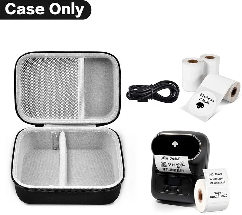Custom Hard Travel Carrying Case Storage Bag for Phomemo M110 Label Maker - Portable Mini Bluetooth Thermal Label Maker Print