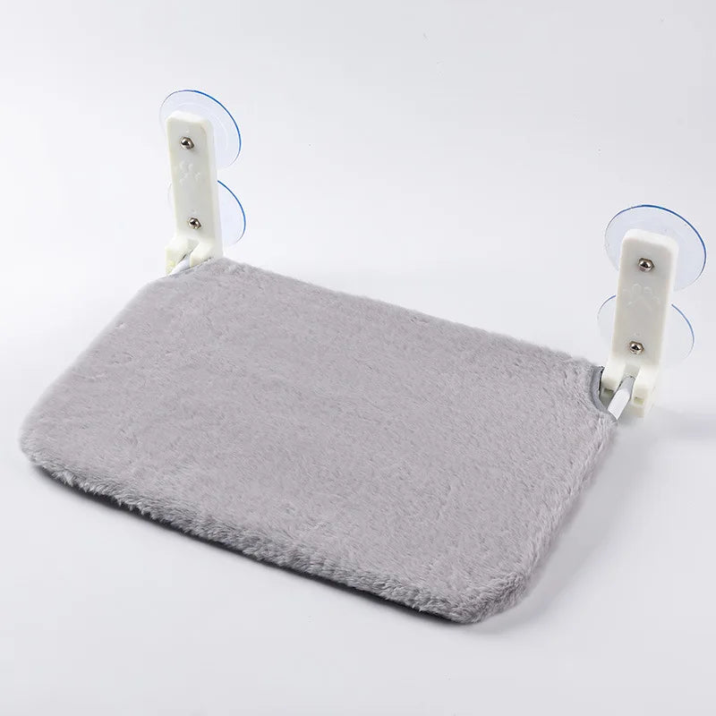 Cat Window Hammock Cat Window Perch for Winter Cat Window Hammock with Strong Suction Cups with Long Plush