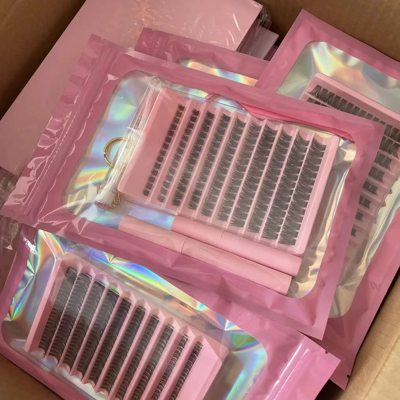 Wholesale Customizable Diy Cluster Lashes Private Label C D Curl Segment Pre-cut Extension Kit Eyelashes Diy Cluster Lashes K