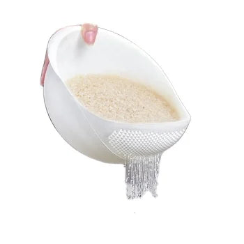 2-in-1 Plastic Rice Washer Strainers Washing Filter Strainer Basket Kitchen Tools Food Beans Sieve Fruit Bowl Drainer Cleanin