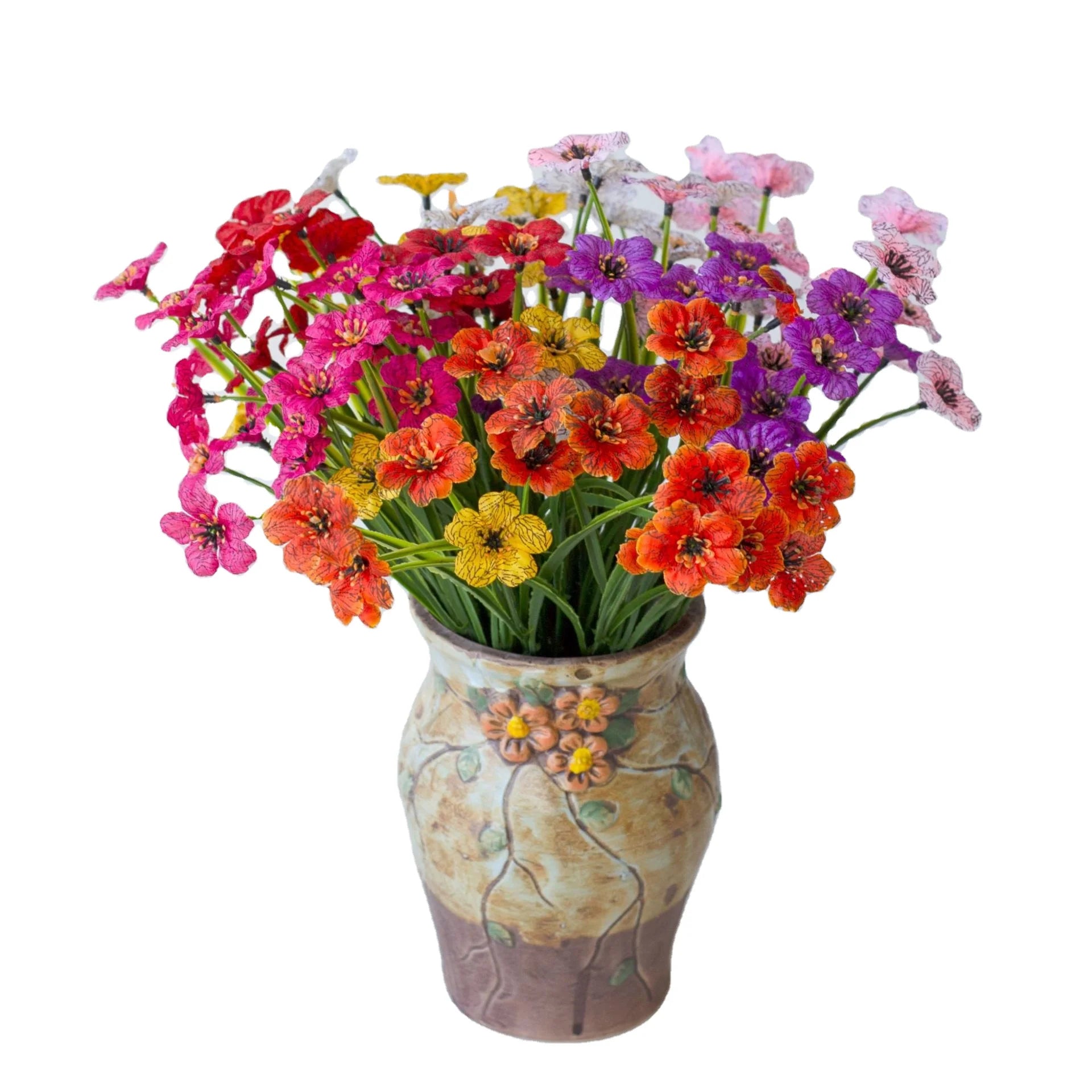 Outdoor Artificial Violet Flowers UV Resistant Violet Flowers for Indoor Outside Hanging Plants Garden Patio Porch Window