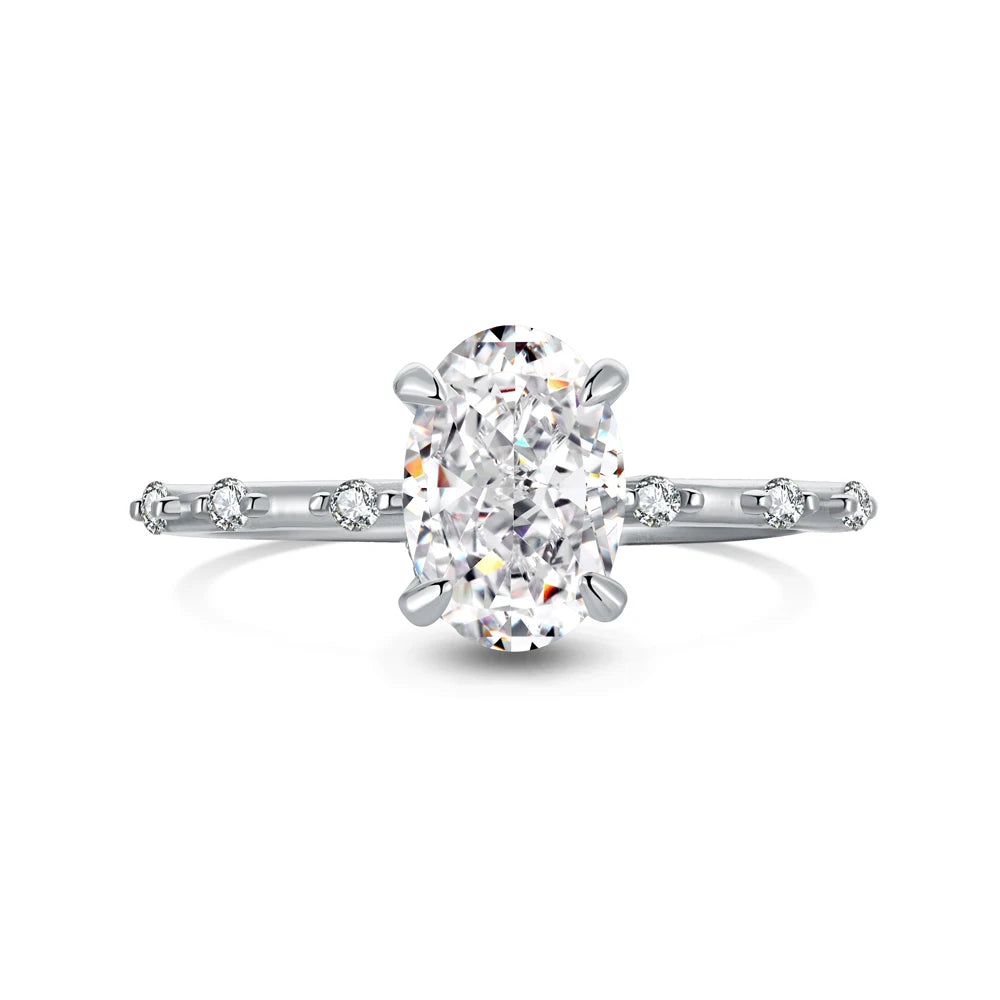 Dylam Luxury Big Square Cut Zircon Ring Micro Paved Cz 8A Cubic Zirconia 925 Ring for Women Jewelry Silver Female Rings Weddi