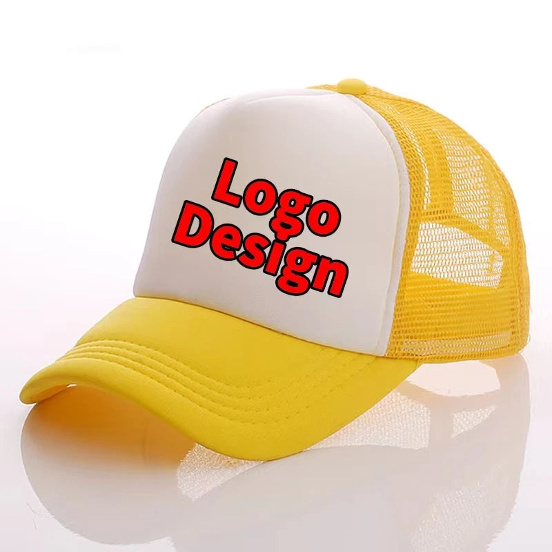 US Warehouse 5-Panel Polyester Trucker Hat Custom Logo Sublimation Foam Mesh Baseball Cap Fashionable Sublimation Trucker Hat