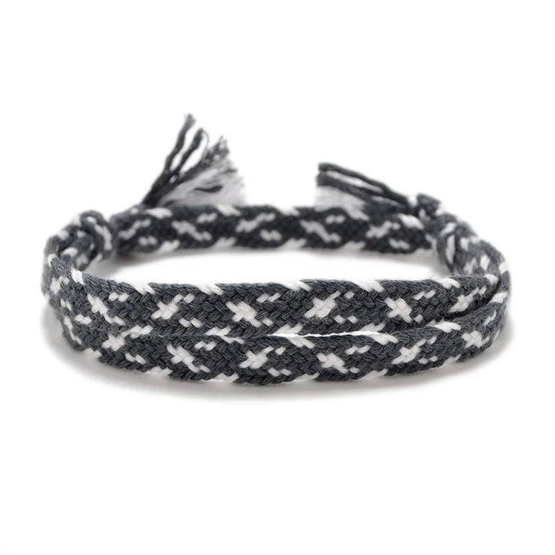 2022 New Fashion Design Custom Adjustable Hand Woven Braided Rope Bracelets Jewelry Friendship Bracelets for Girls