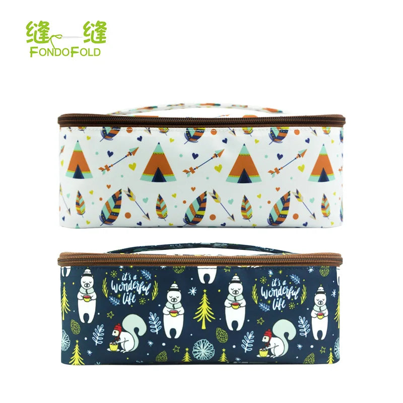 Fondofold Ready to Ship Waterproof RPET Fashion Zipper Cosmetic and Storage Bag