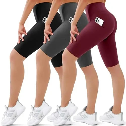 Women's Body-Shaping Slimming Yoga Pants Five-Point Shorts Butt-Lifting Effect Summer Shark Pants Waist-Tummy Control Leggings
