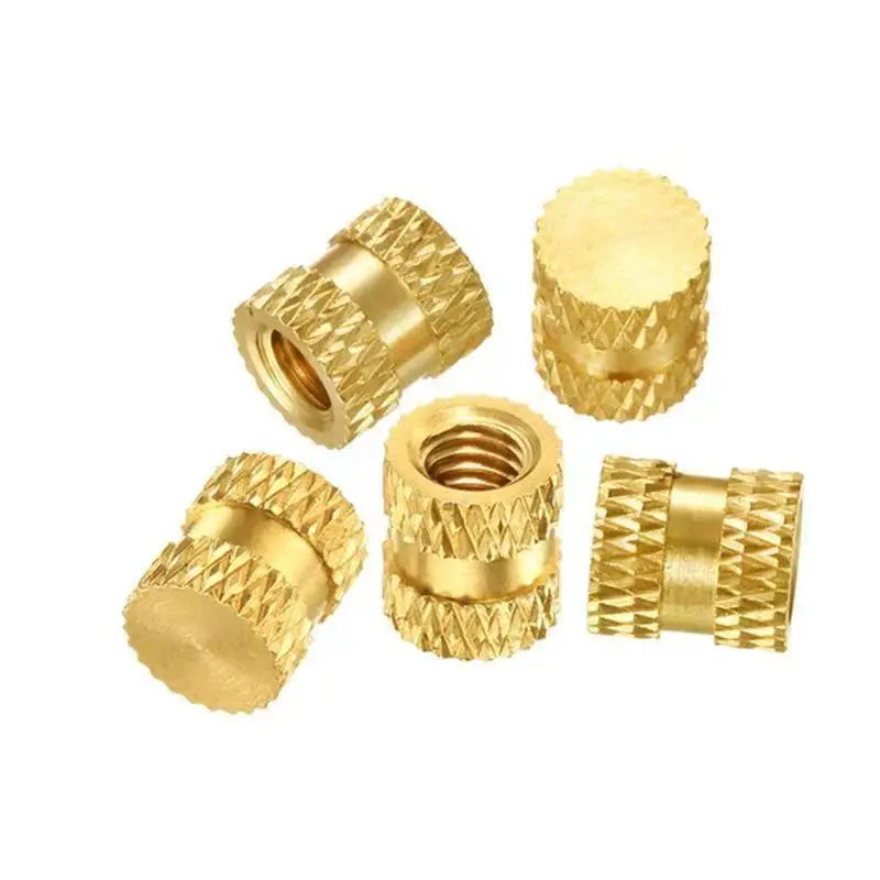 Factory Price M6 Model ISO Standard Brass Thread Insert Nuts With M2 M4 M3 Locking Plastic Double Beveled Knurled Screw