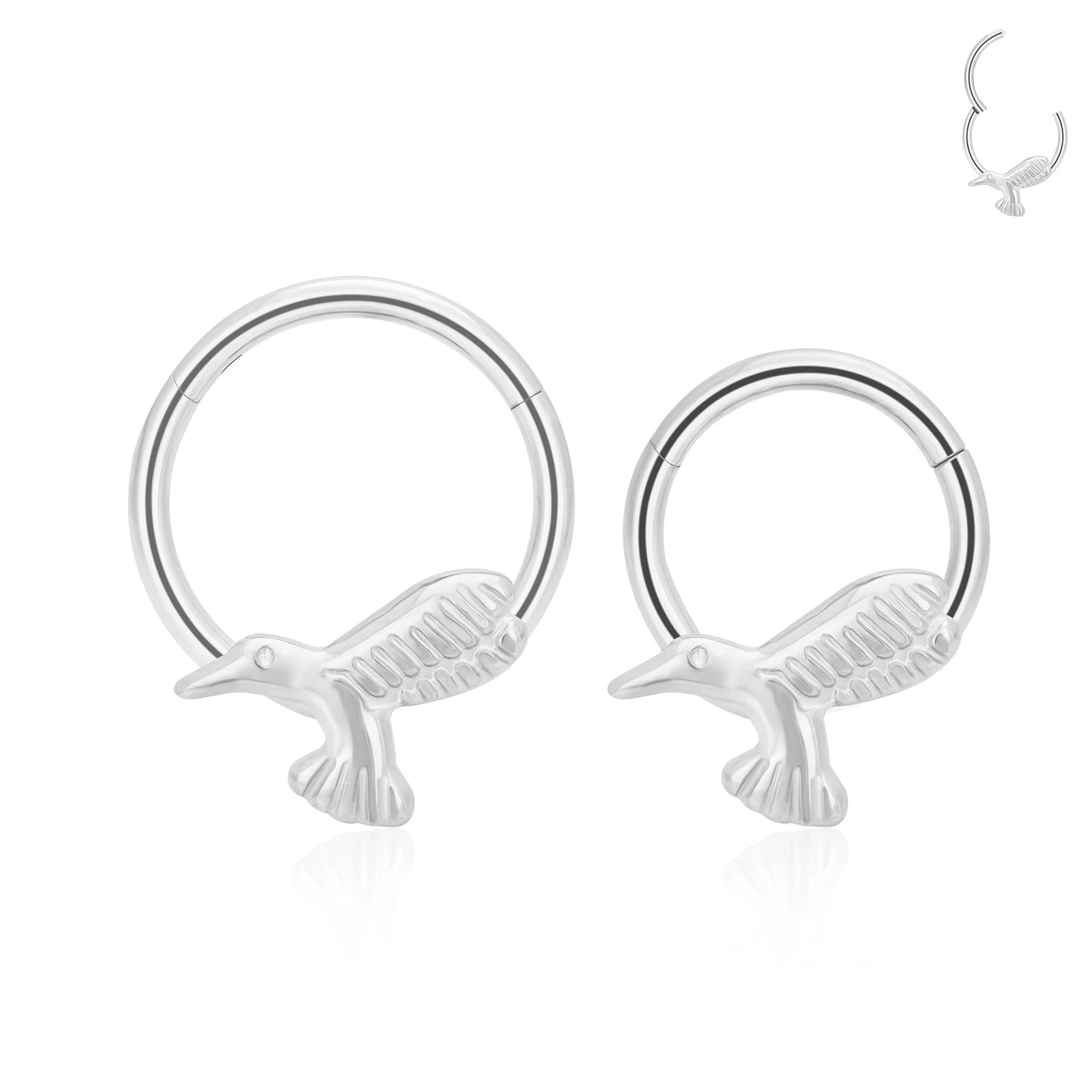 ASTM F136 Titanium  Clicker Hoop Nose Ring for Men Piercing Titanium Septum Clicker Lip Piercing Rings Jewelry