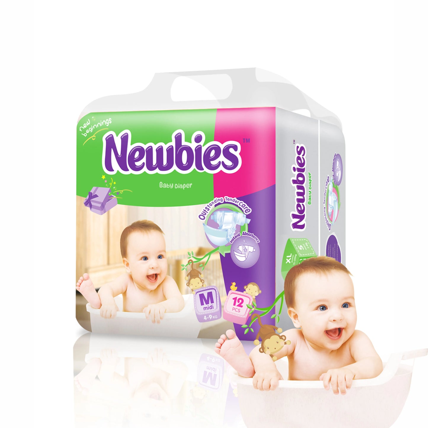 Softcare New Born Size Disposable Cotton Diaper Dipper Soft and Pampering Baby Diaper