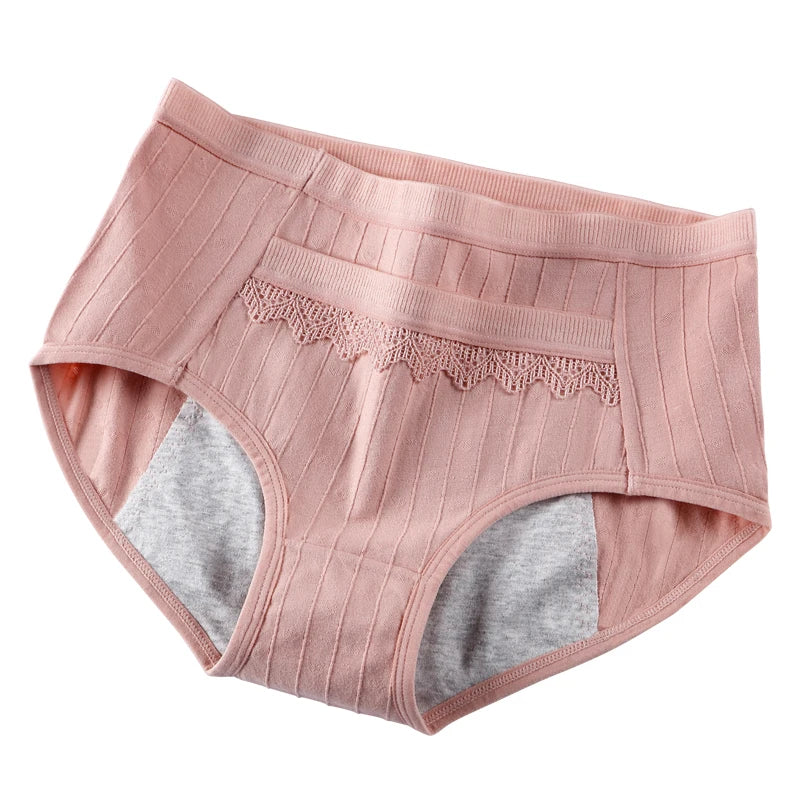 2207 Cotton Fabric 7 Colors Pocket Design Keep Warm Women Menstrual Panties Leak Proof Briefs Period Pants