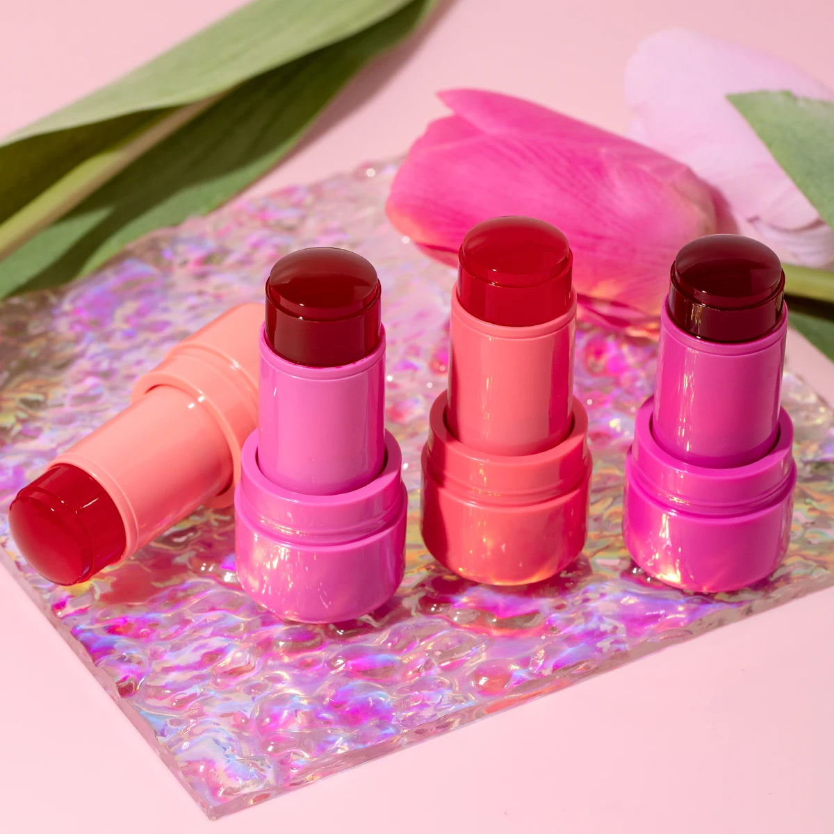 5g New Waterproof Water Jelly Tint Blush Stick for Face and Lip Non-sticky Moisturizing Nourishing for Day to Night Jelly Blu