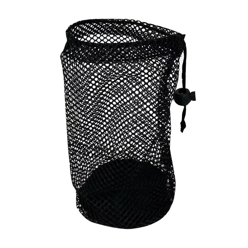 Custom Label Round Bottom Nylon Mesh Drawstring Tennis Ball Bags for Sports Accessories