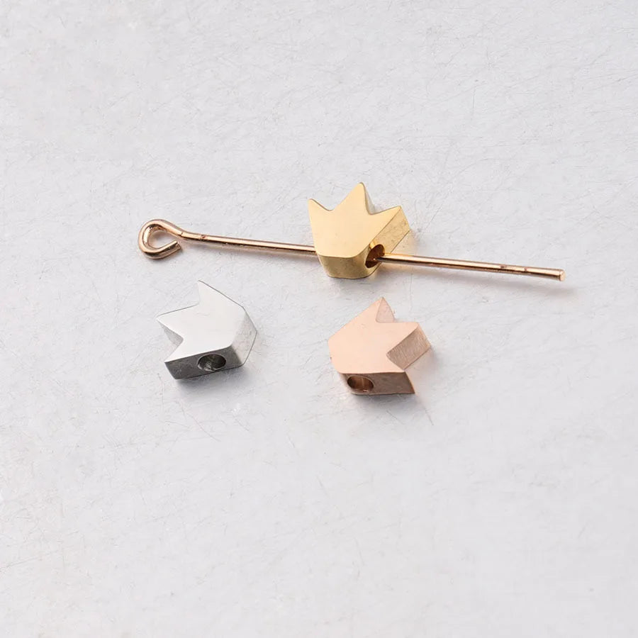 High Quality Mirror Polished Name Brand Laser Engrave Pendant Stainless Steel Custom logo Pentagon Charm for Jewelry Making