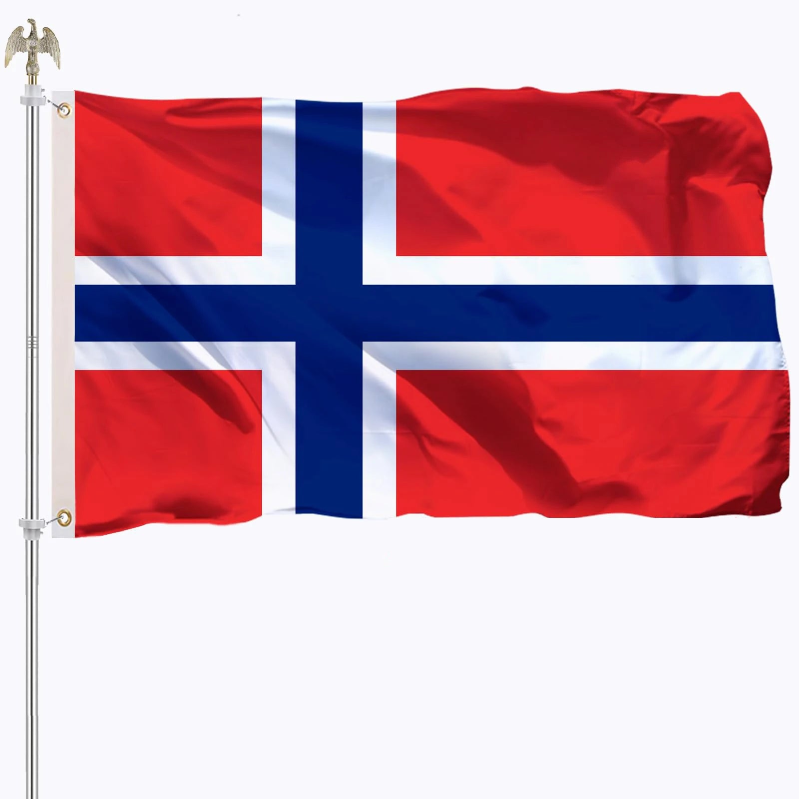 Flagnshow 90x150 cm Waterproof Polyester Screen Printing Norwegian Flag