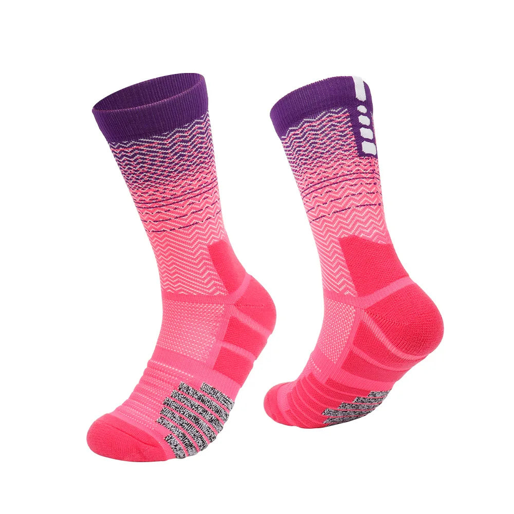 Athletic Crew Performance Thick Cushioned Sport Basketball Running Training Compression Socks