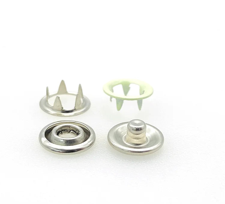 Factory Price Metal Brass 7.5mm 9.5mm 10mm Prong Snap Fastener Snap Buttons Nickel-Free Customizable Sizes