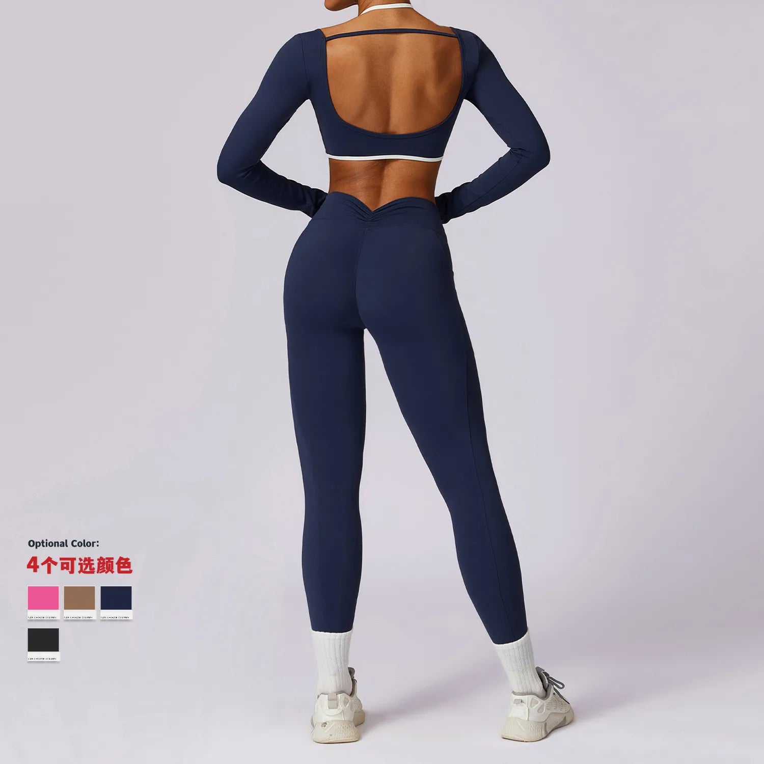 Custom Logo New Arrival Long Sleeve Yoga Sets Gym Fitness Sets for Yoga Leggins Girls Running Workout Out Fitness Sets