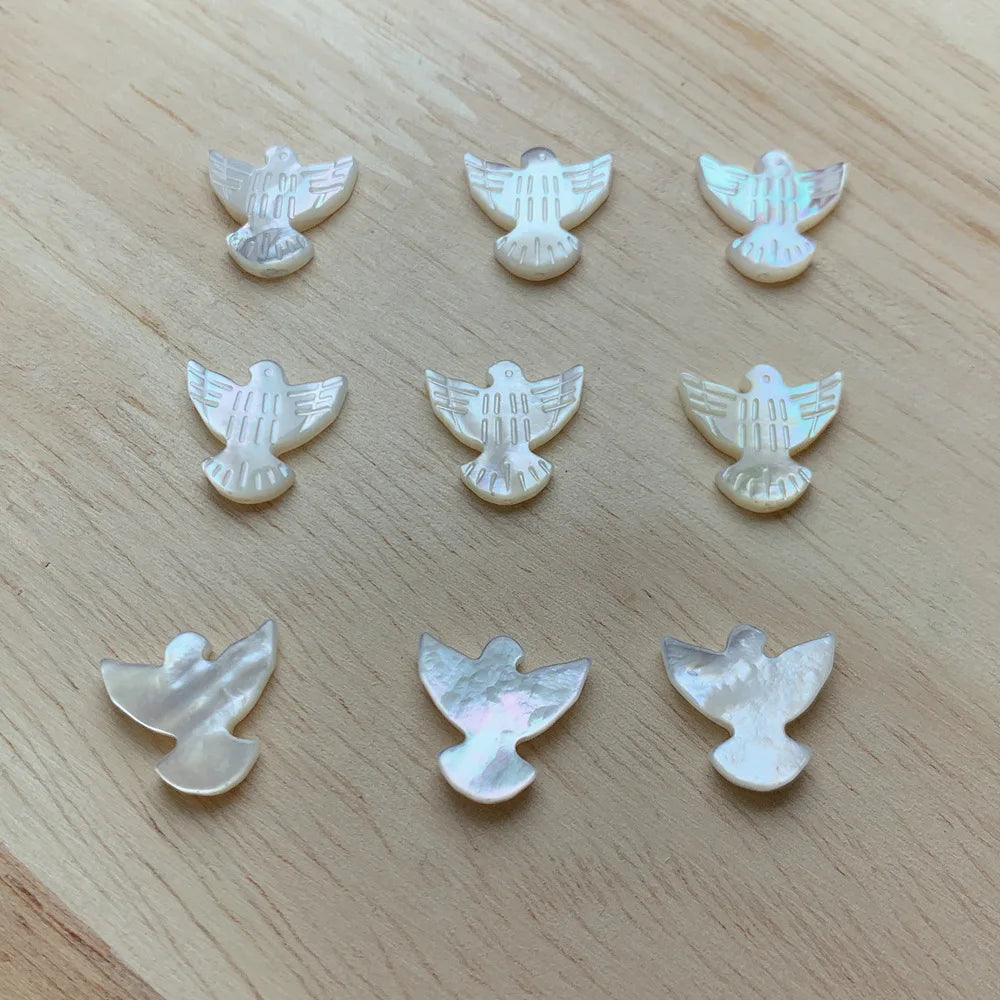 New Arrival Hot Selling Fashion Diy Jewelry Shell White Peace Bird Loose Beads
