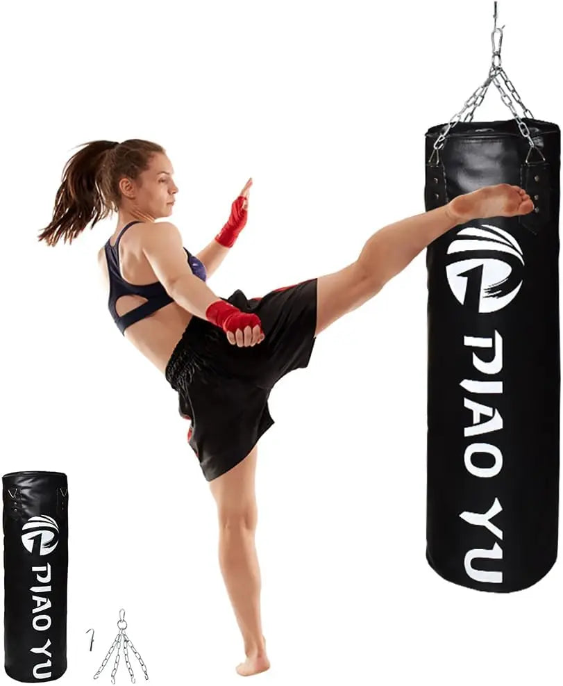Piaoyu Sports Equipment PU Leather Hollow Punching & Sand Bag for Team Training in Boxing