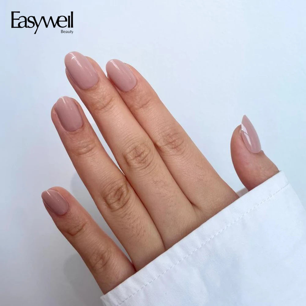 Easywell Wholesale custom press on nails soft gel 30 pcs Acrylic Nail Tips Solid Artificial Fingernails Reusable False Nails