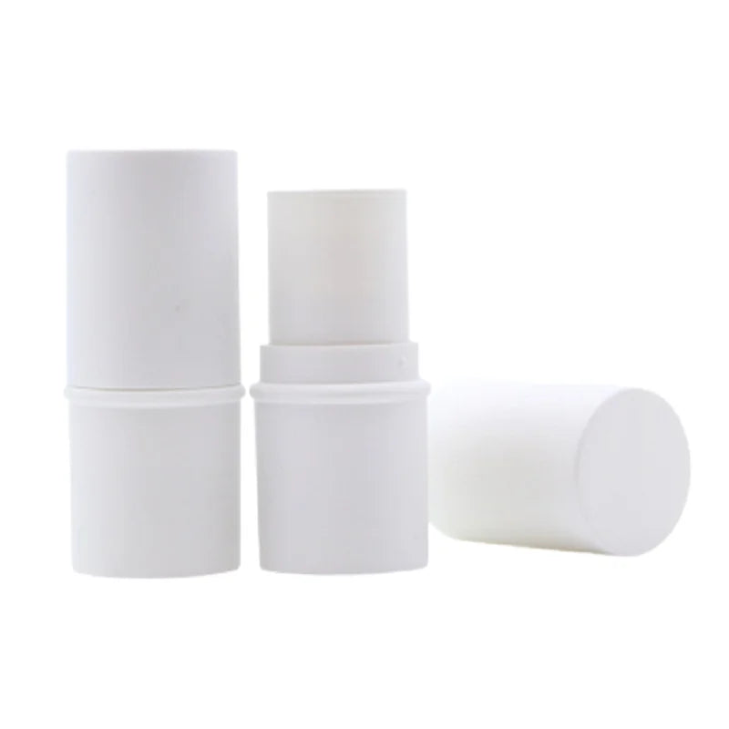 Lipstick Packaging Tube 6g Matte White Round Big Fat Makeup Contour Highlighter Blush Concealer Stick Empty Lip Balm Containe