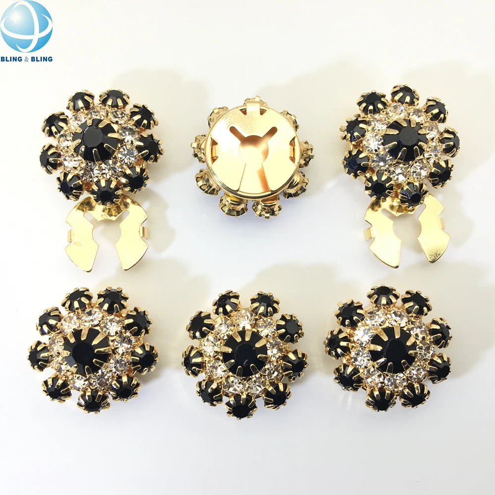 Custom Rhinestone Jewel Button Cover Women Shirt Clip on Button Cover Accessories Cufflinks Decorative Button Jewelry