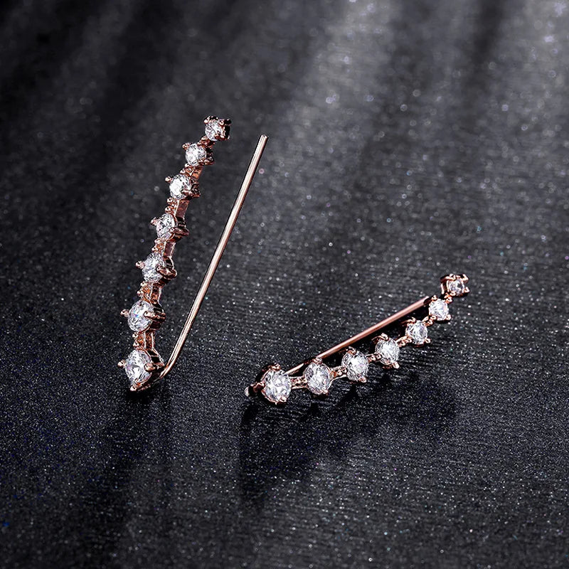 CAOSHI Chic All Match Trend Earrings Female Daily Wearable Jewelry with Dazzling Cubic Zirconia Fashion Design Accessories Gi