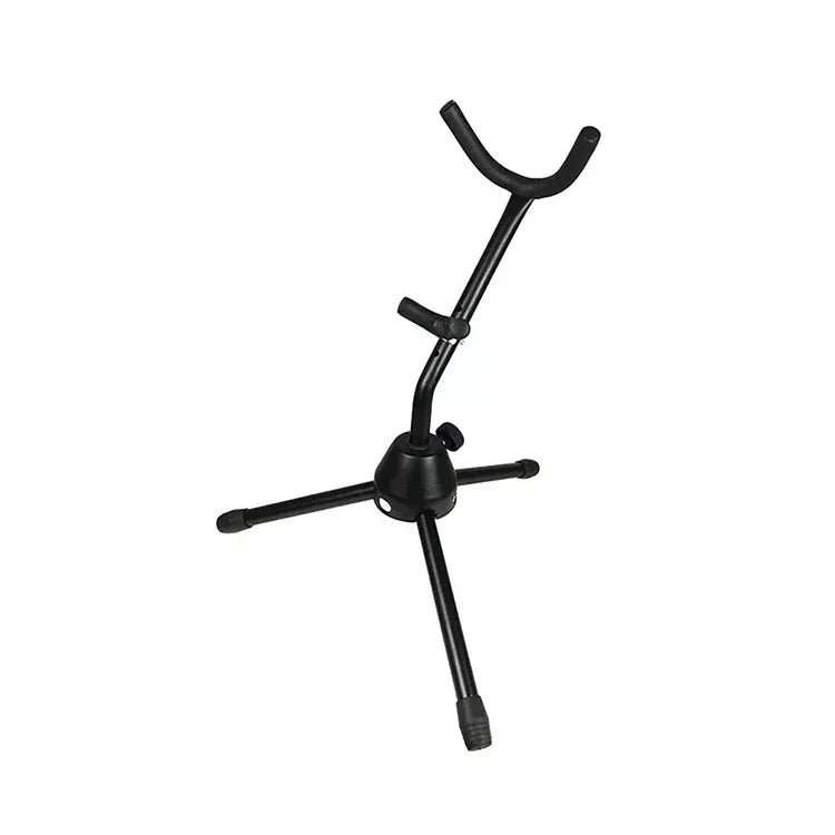 Rayyu Adjustable Folding Bassoon Stand with Tripod Holder Mic Stand Tray Modern Design Metal Construction Model GH-303 Black