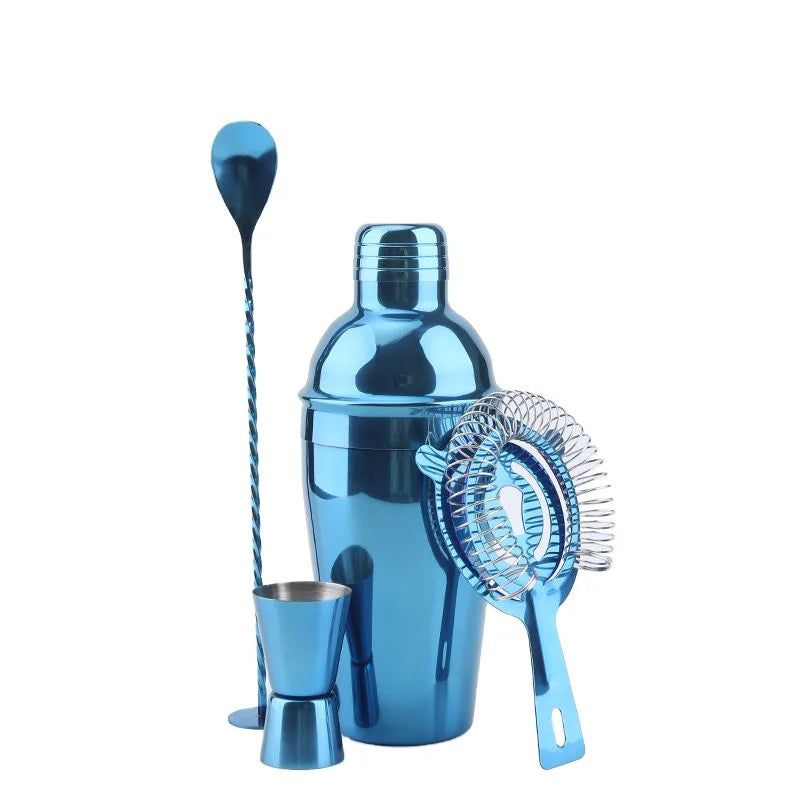 Hot Sale Stainless Steel Sustainable Eco-Friendly Cocktail Shaker Set Bar Tools with Customized Color & Logo