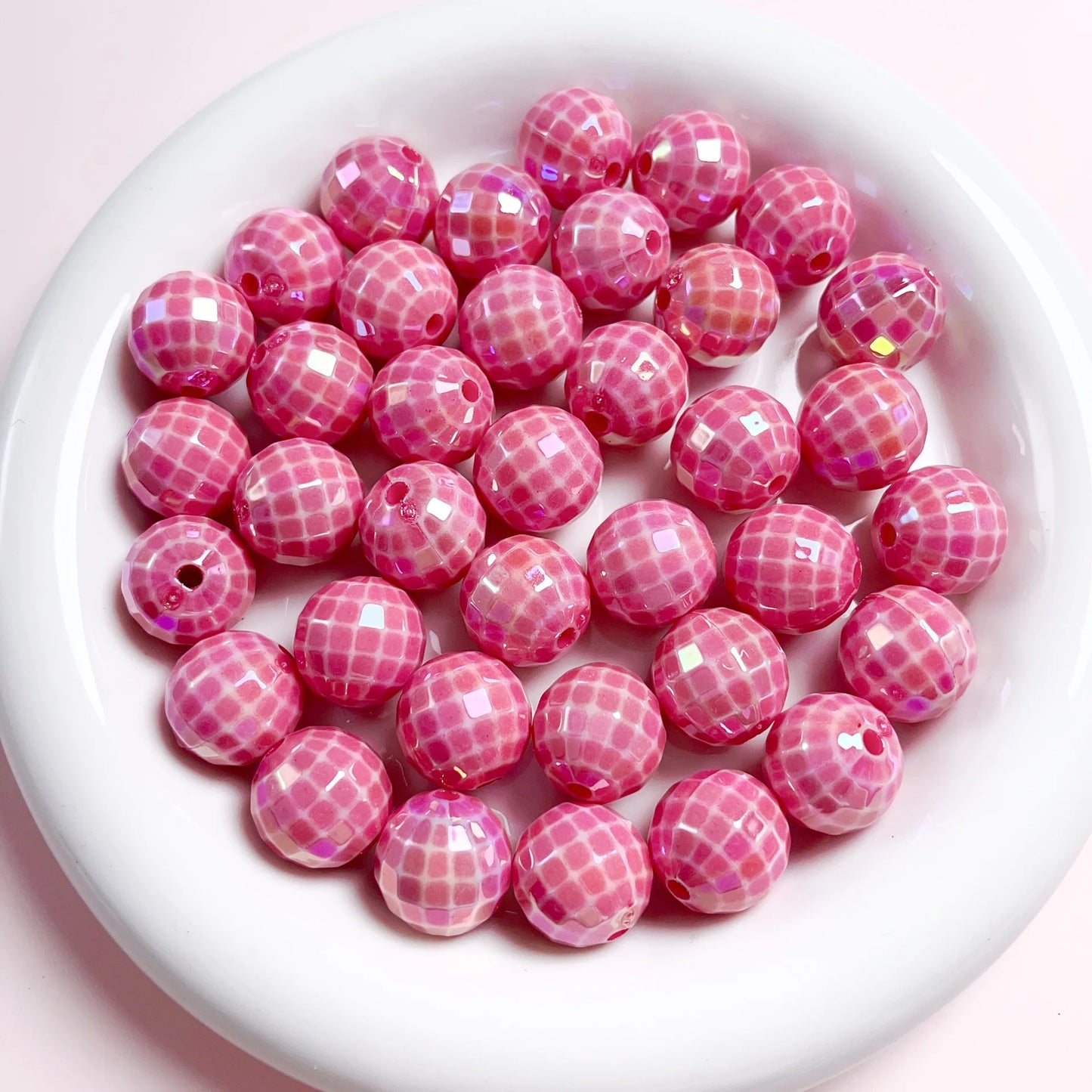Wholesales Plastic 16MM Bubblegum UV Round Acrylic Beads  Solid Color Loose Plastic Beads for Bracelet Jewelry Making
