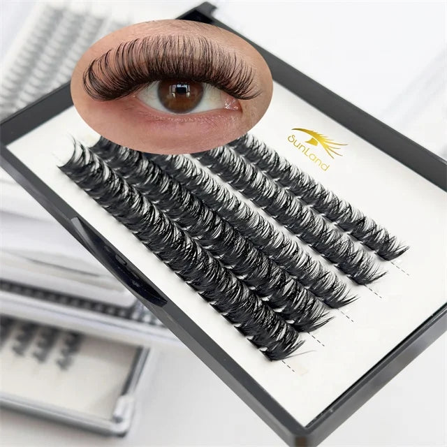 SL  EYELASH 320Pcs Cluster Lashes 30D 40D 50D C D Curl Lash Clusters Mix 8-16mm Individual Eyelashes DIY Lash Extension Kit