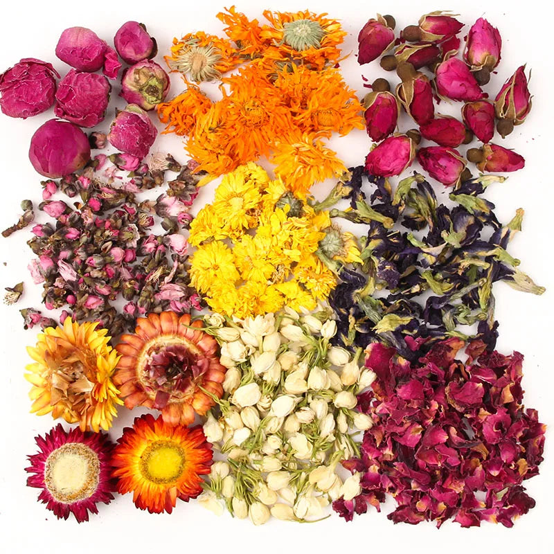 ISO22000Real Dried Decorative Scent Herbs and Plants Mixed Rose Jasmine Flowers for Herbal Tea Candle Soap Decoration DIY Mak