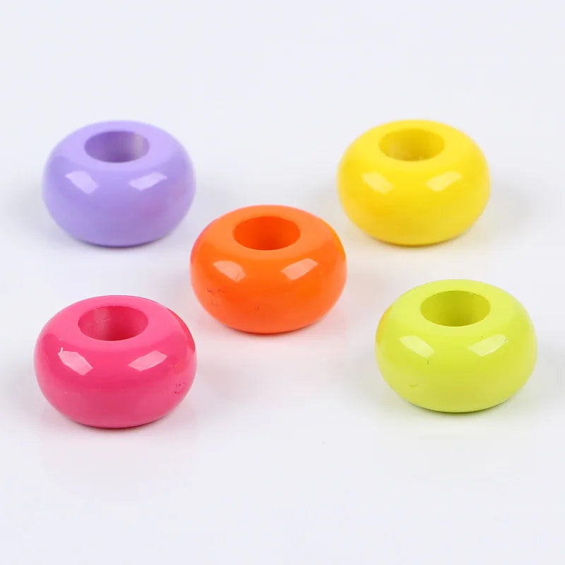 Wholesale Plastic Beads Colorful  Size 16MM  Loose Beads  for DIY Camellia Hairpin Head Wear Earrings Accessories