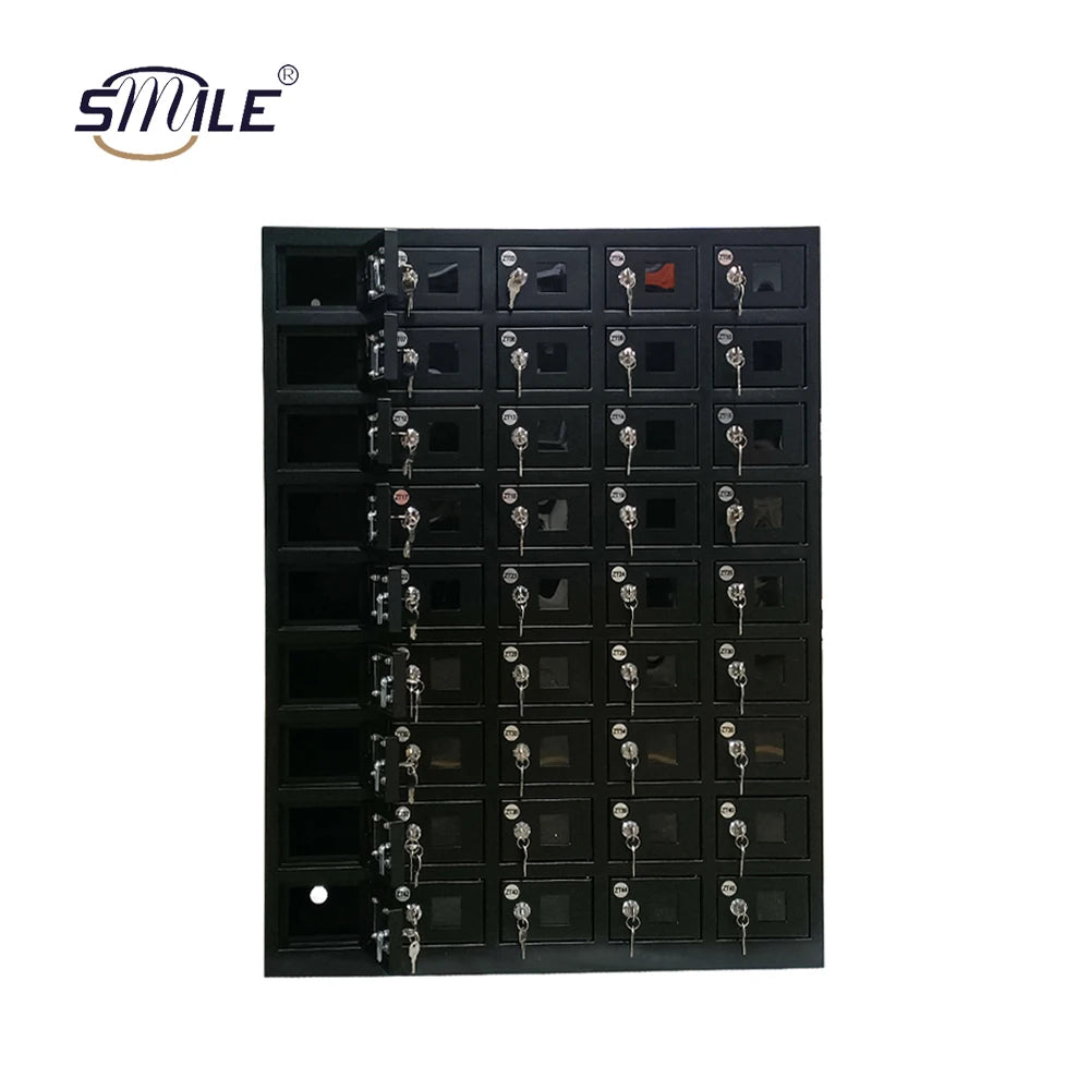 SMILE 6x12 Box clear Window Acrylic Compartment Storage Wholesale Employee Cell Phone Lockers