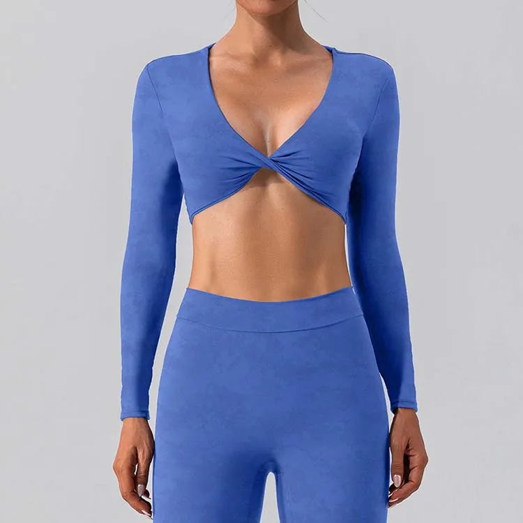 Wholesale Hot Sale Women Long Sleeve Top Custom logo Compression Shirt Fitness Yoga Top With Pads for Women